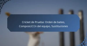 Cricket de Prueba: Orden de bateo, Composición del equipo, Sustituciones