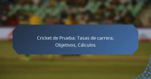 Cricket de Prueba: Tasas de carrera, Objetivos, Cálculos