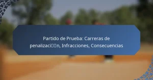 Partido de Prueba: Carreras de penalización, Infracciones, Consecuencias