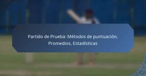 Partido de Prueba: Métodos de puntuación, Promedios, Estadísticas